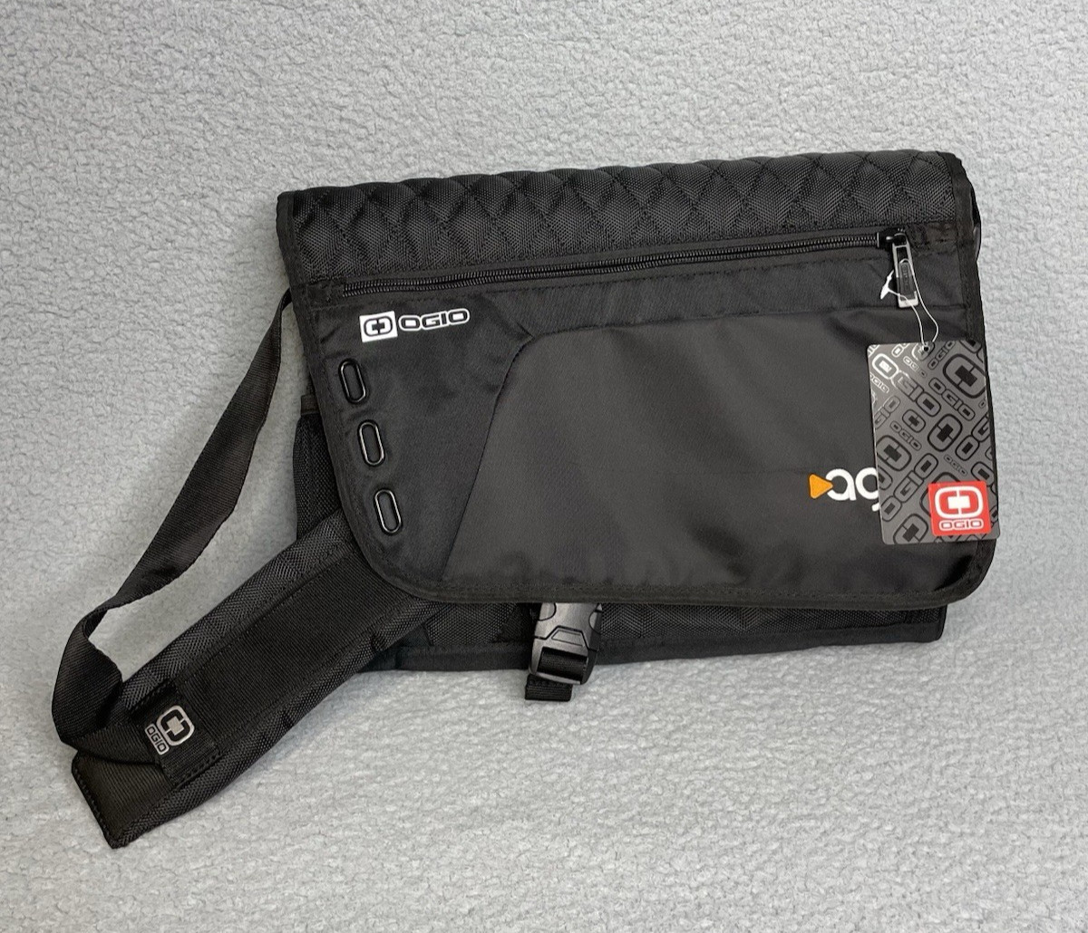 OGIO Black Shoulder Messenger Laptop Bag RS.655 AGS Logo + Gemline Toiletry Bag