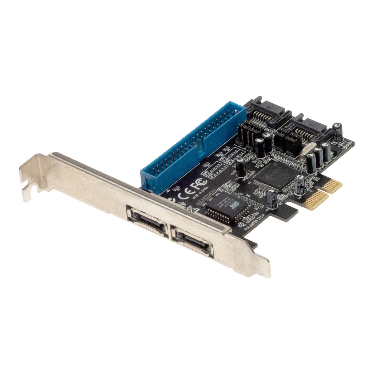 DELOCK PI4JMB363X2A 2x eSATA 2x SATA 1x IDE/ATA CONTROLLER PCIe X1