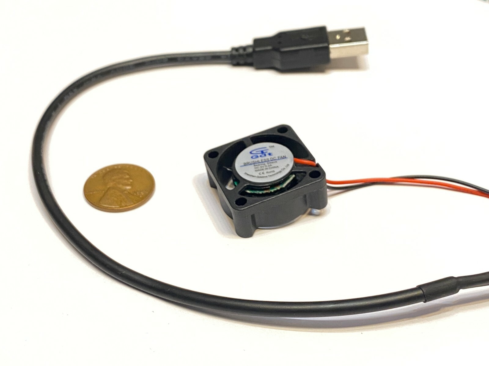 1 Piece USB connector 5v fan 2510 small 2 pin computer GDStime 25mm x 10mm WD B9