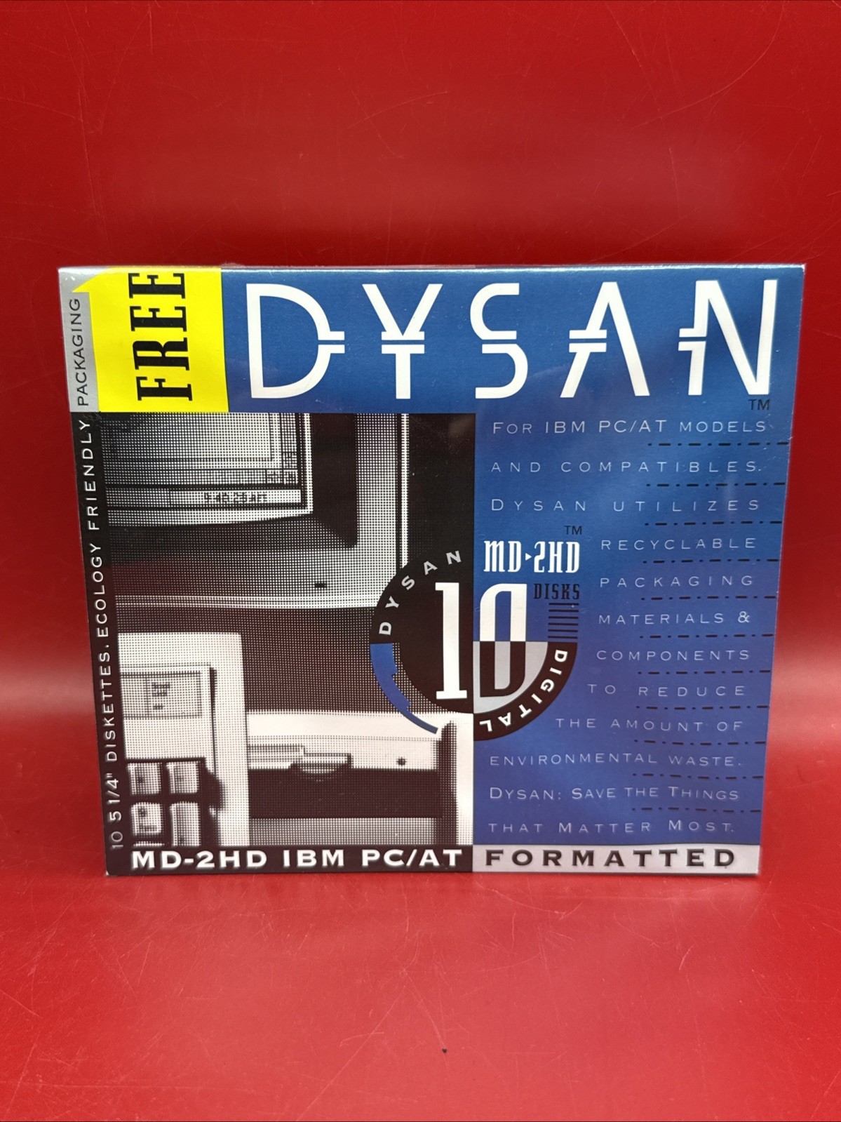 Dysan Digital  MD-2HD IBM formatted 5.25" Diskettes 10 Pack  Computer Discs NEW