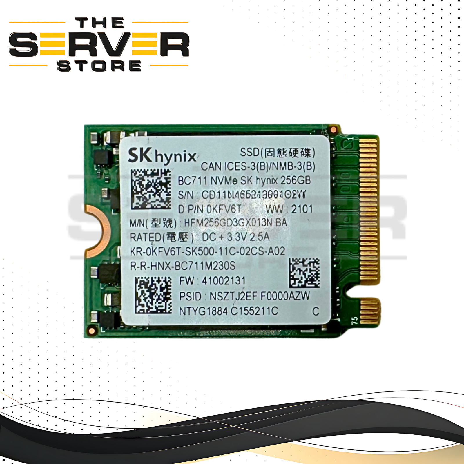 Dell 256GB NVMe 2280 M.2 G3 x4 SSD SK Hynix BC711 HFM256GD3GX013N 0KFV6T KFV6T