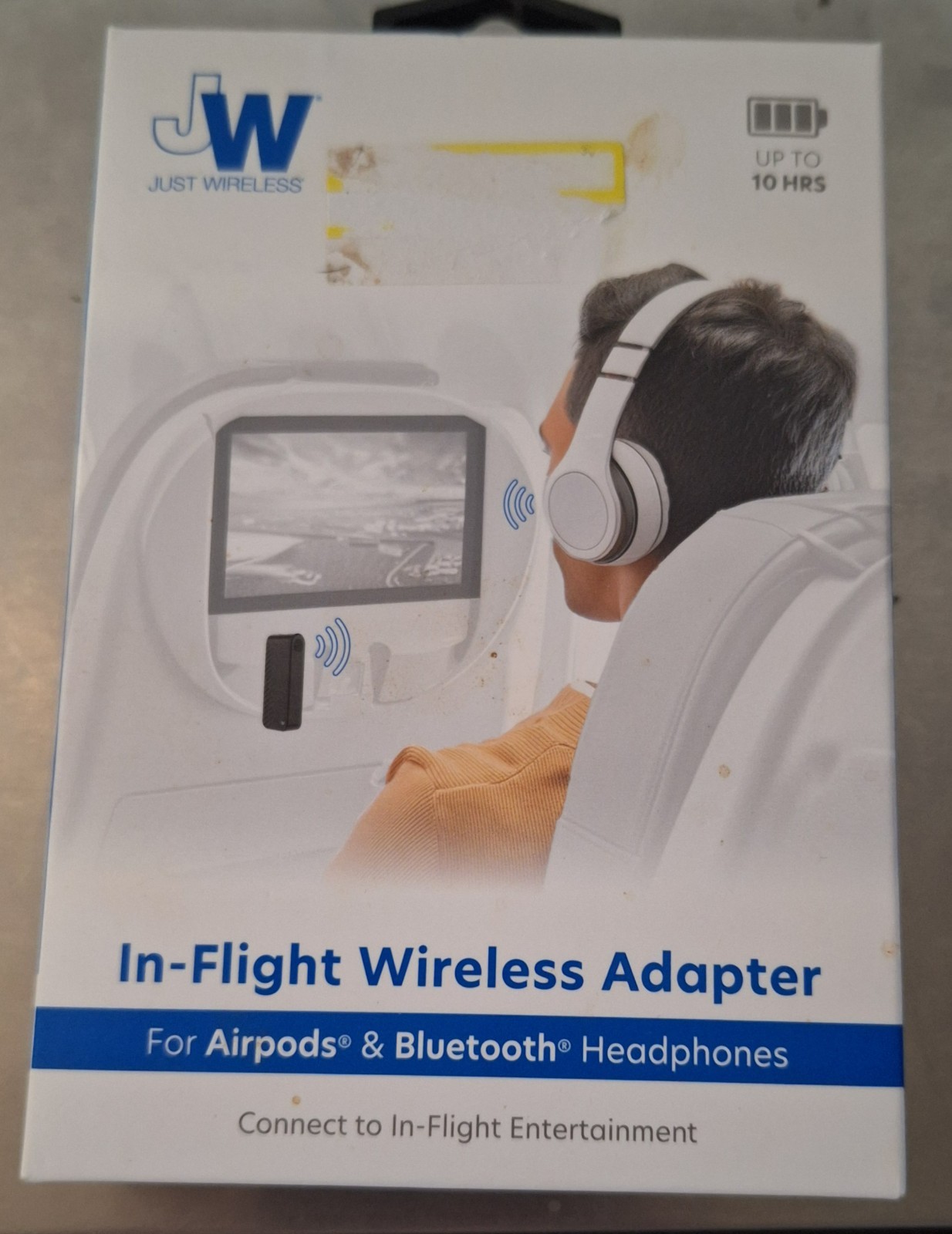 New Just Wireless in-Flight Wireless Adapter Airplane Bluetooth & Airpod Connect