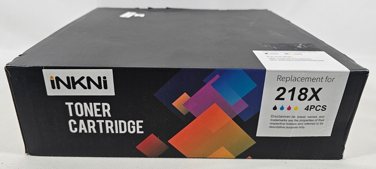 4x Toner Cartridge Black Cyan Magenta Yellow Compatible with HP 218X 218A 3201dw