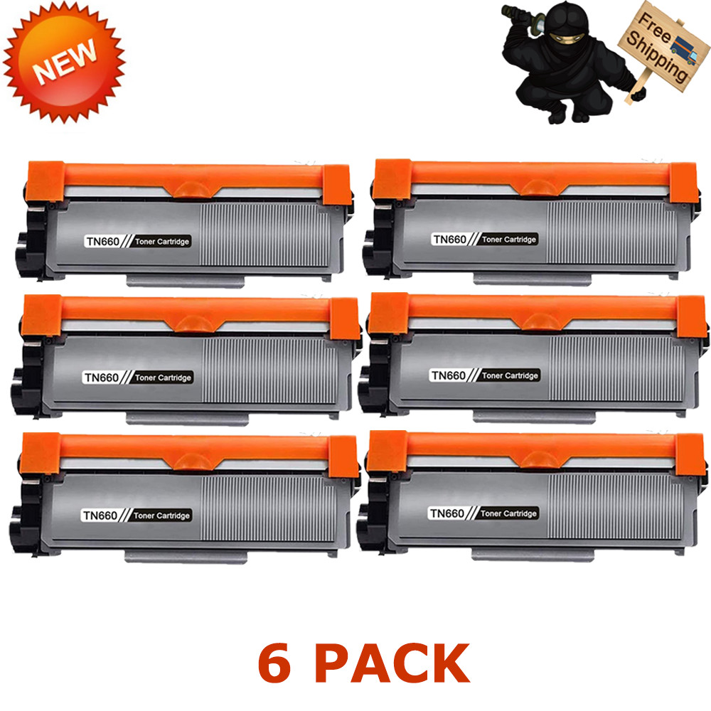 6PK TN-660 Black Laser Toner Premium for Brother HL-2340DW L2360D MFC:L2700DW