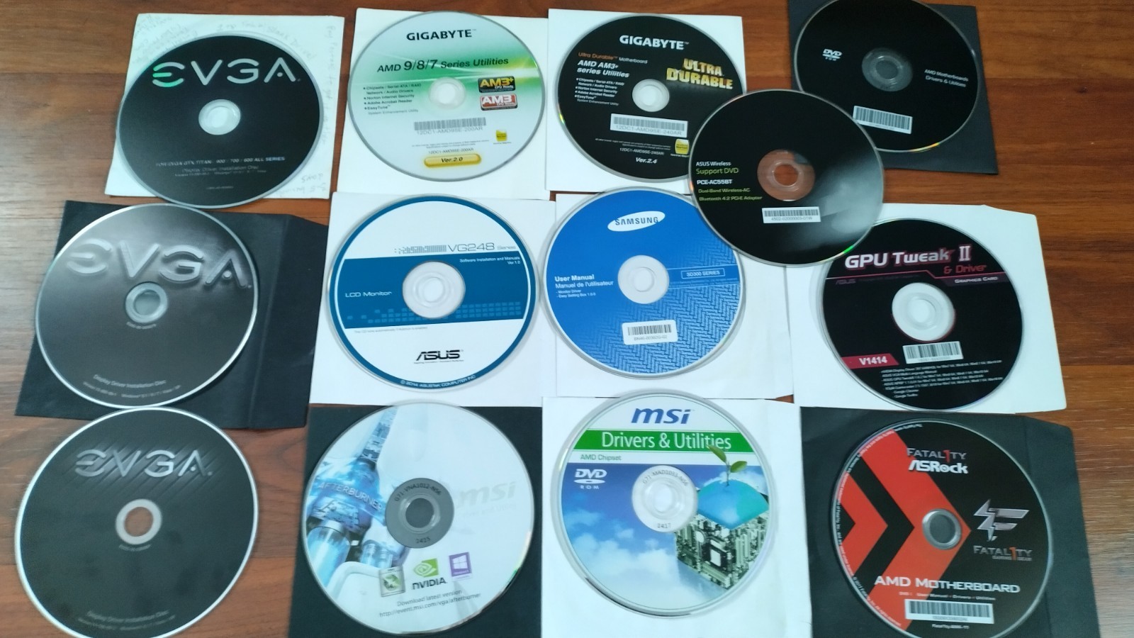 Computer Utility and Driver Discs Collection (MSI, Gigabyte, ASUS, EVGA, AsRock)