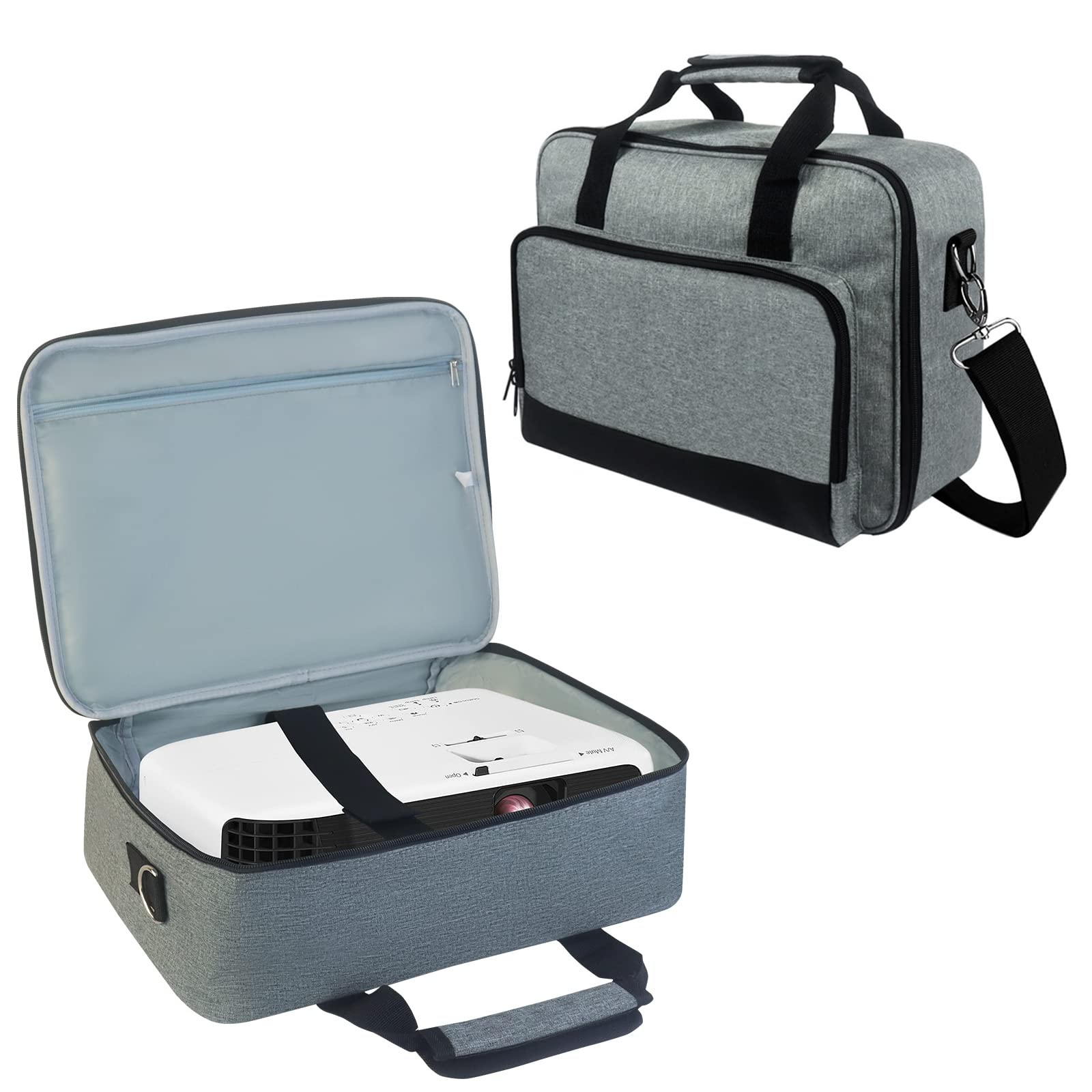 Projector Carrying Case, Bag with 14 x 10.7 x 4 inches, Grey
