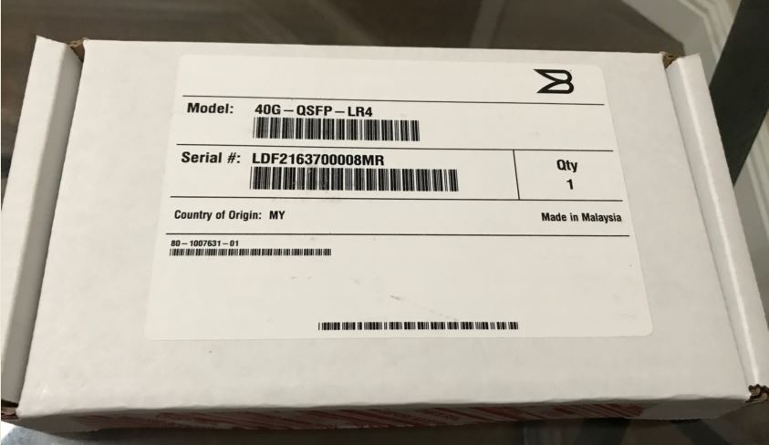 Brocade Ruckus 40G-QSFP-LR4 E40G-QSFP-LR4 57-1000263-01 QSFP-40G-LR4 10km SMF