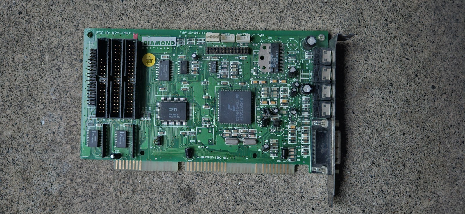 Vintage Diamond Sonic Sound LX ISA Sound Card OPTi 82C929A OPL3 WaveTable...