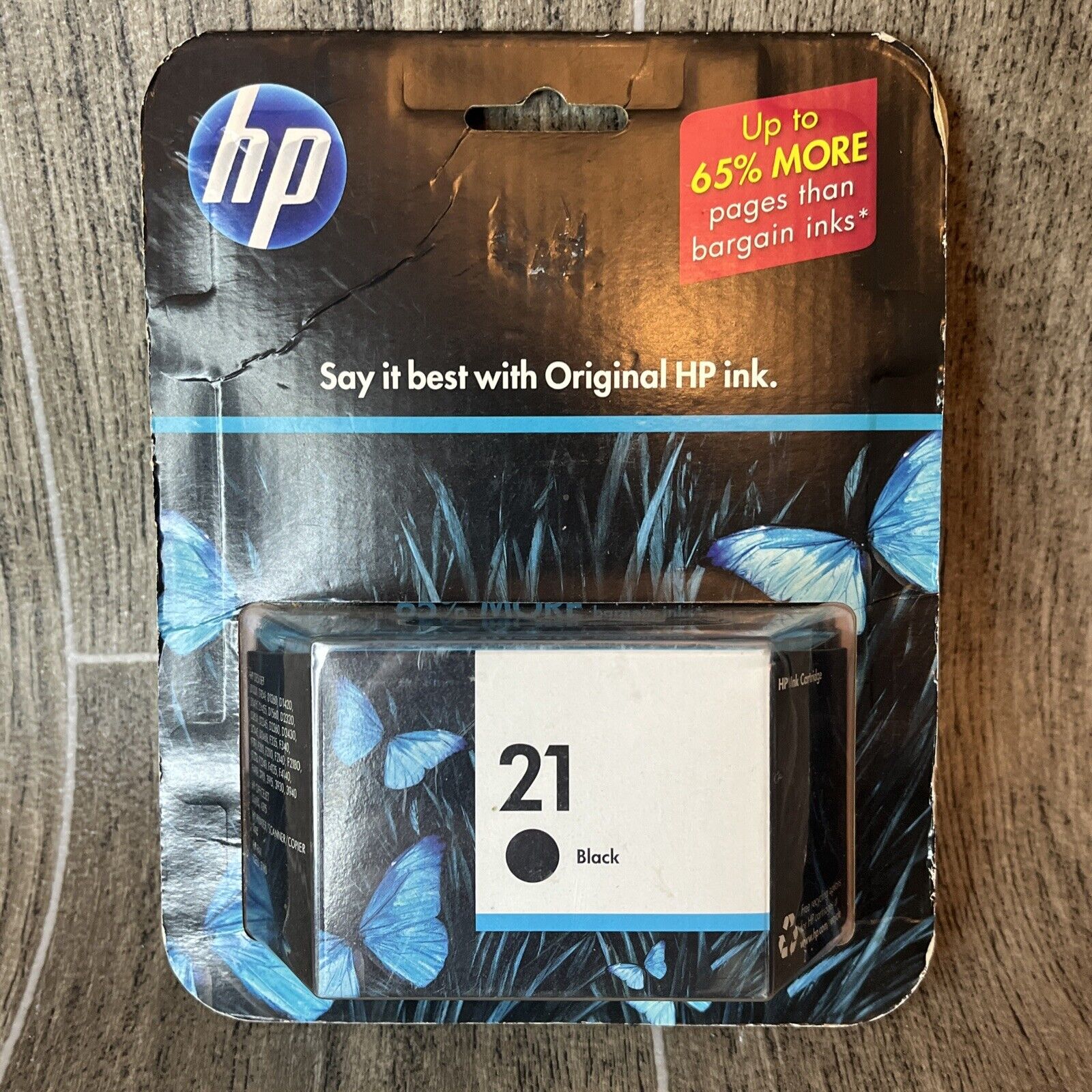 HP 21 Black Ink Cartridge C9351AN Exp 09/2011 New In Box