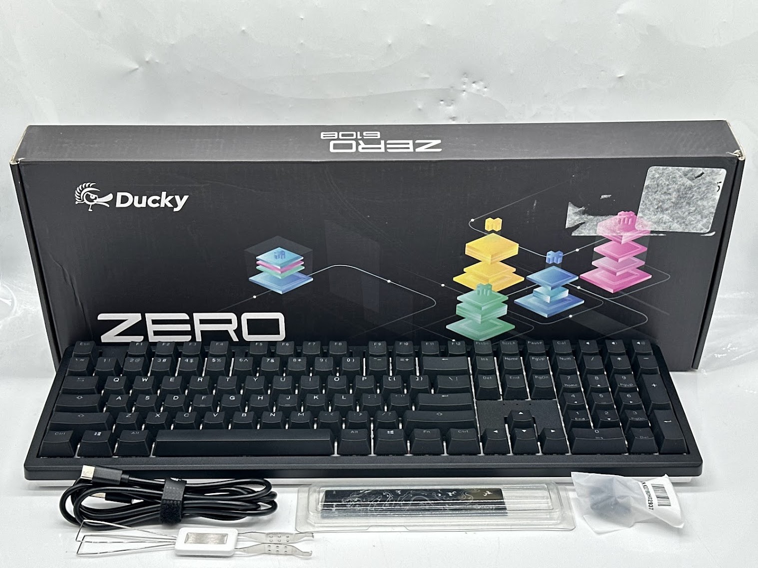 Ducky Zero 6108 Classic Black Hot Swap Wireless RGB Keyboard- Cherry MX2A Red
