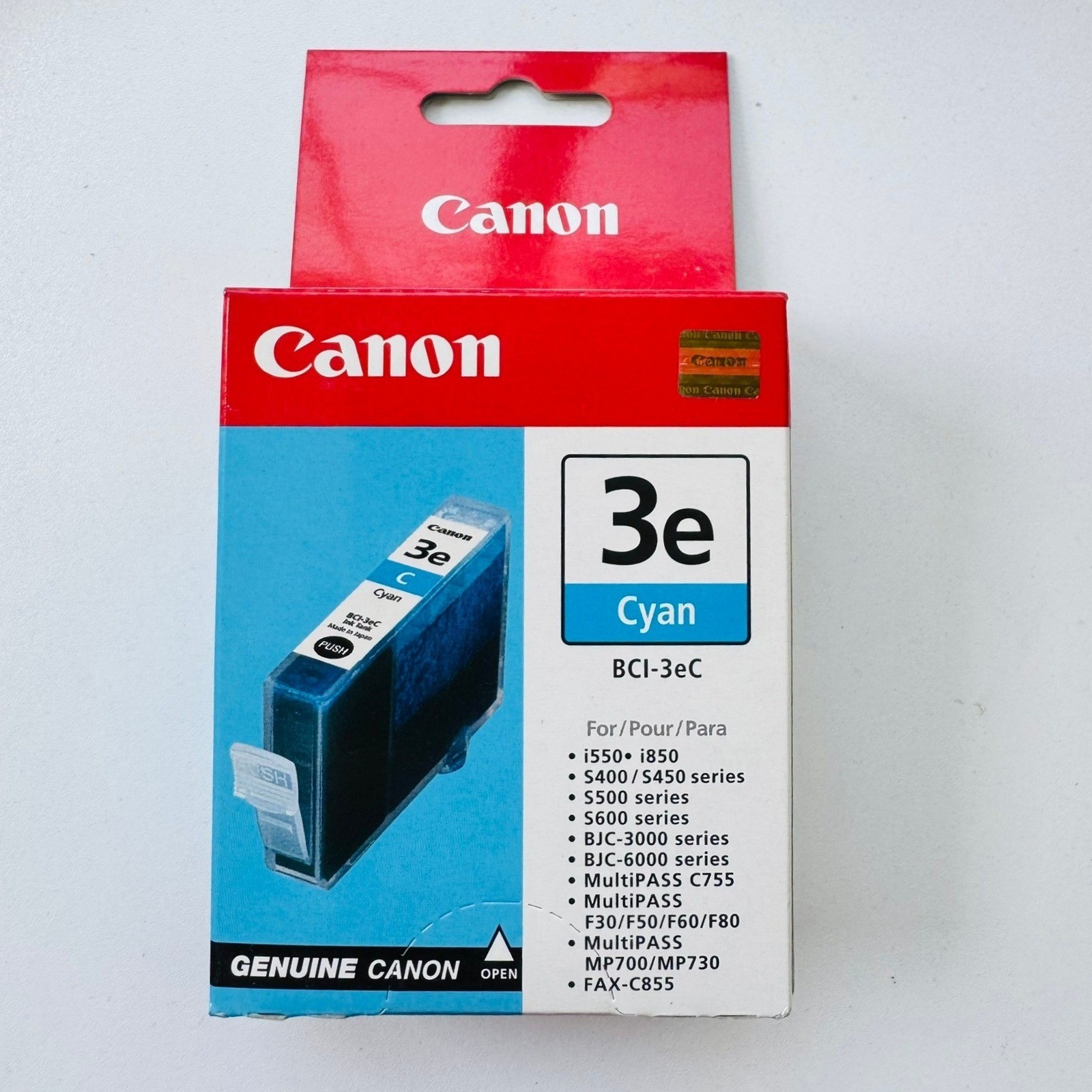 Canon BCI-3eC Cyan Ink Tank Genuine OEM Sealed Replacement Printing Cartridge