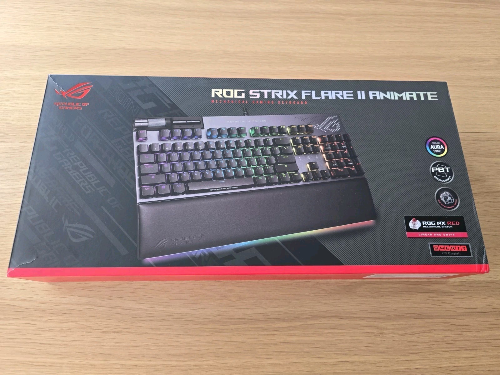 ASUS ROG Strix Flare II Animate Wired USB Backlit Gaming Keyboard Black