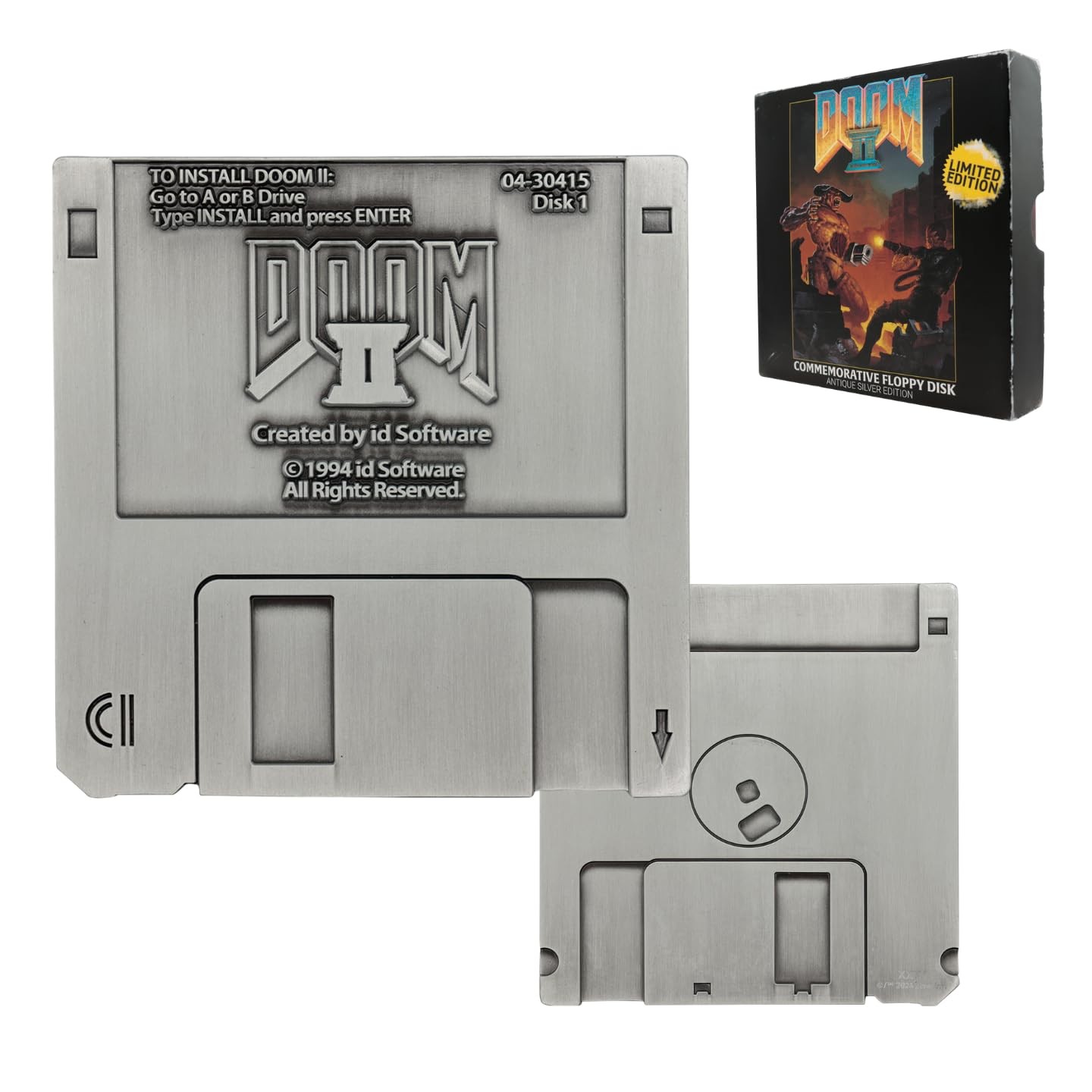 DOOM 2 Commemorative Floppy Disk (Antique Silver Edition)