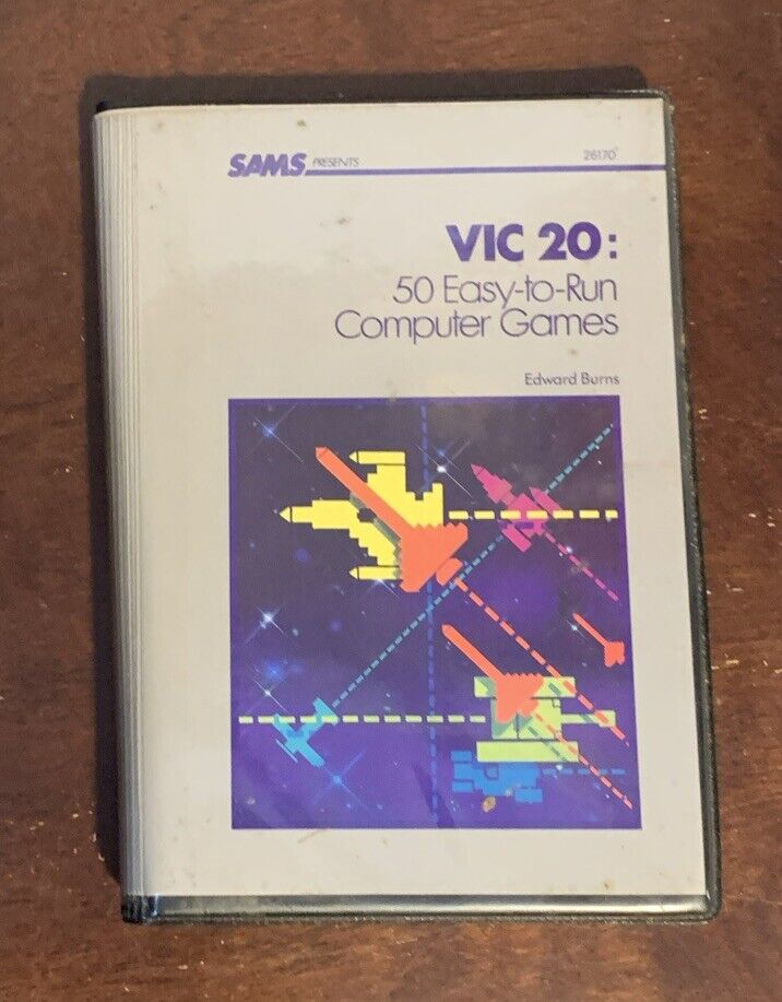 VIC-20: 50 Easy-to-Run Computer Games Cassette & Book SAMS 1983 Edward Burns