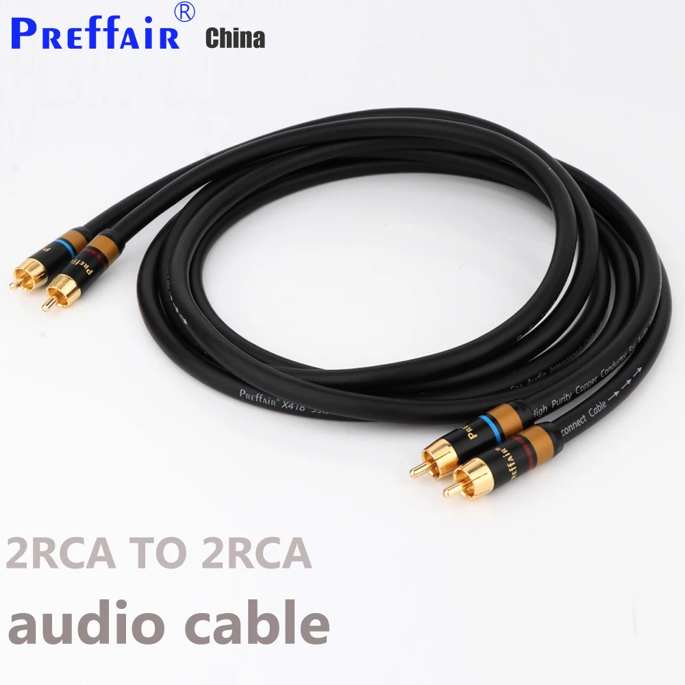 Pair Audio OFC Copper RCA Cable Hi-End Extension Cord with Gold Plated RCA Plug