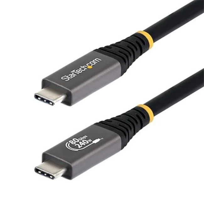Startech CC18IN80GUSB4CABLE 1.5 ft. USB-C 80Gbps USB4 High-Speed Cable - Black