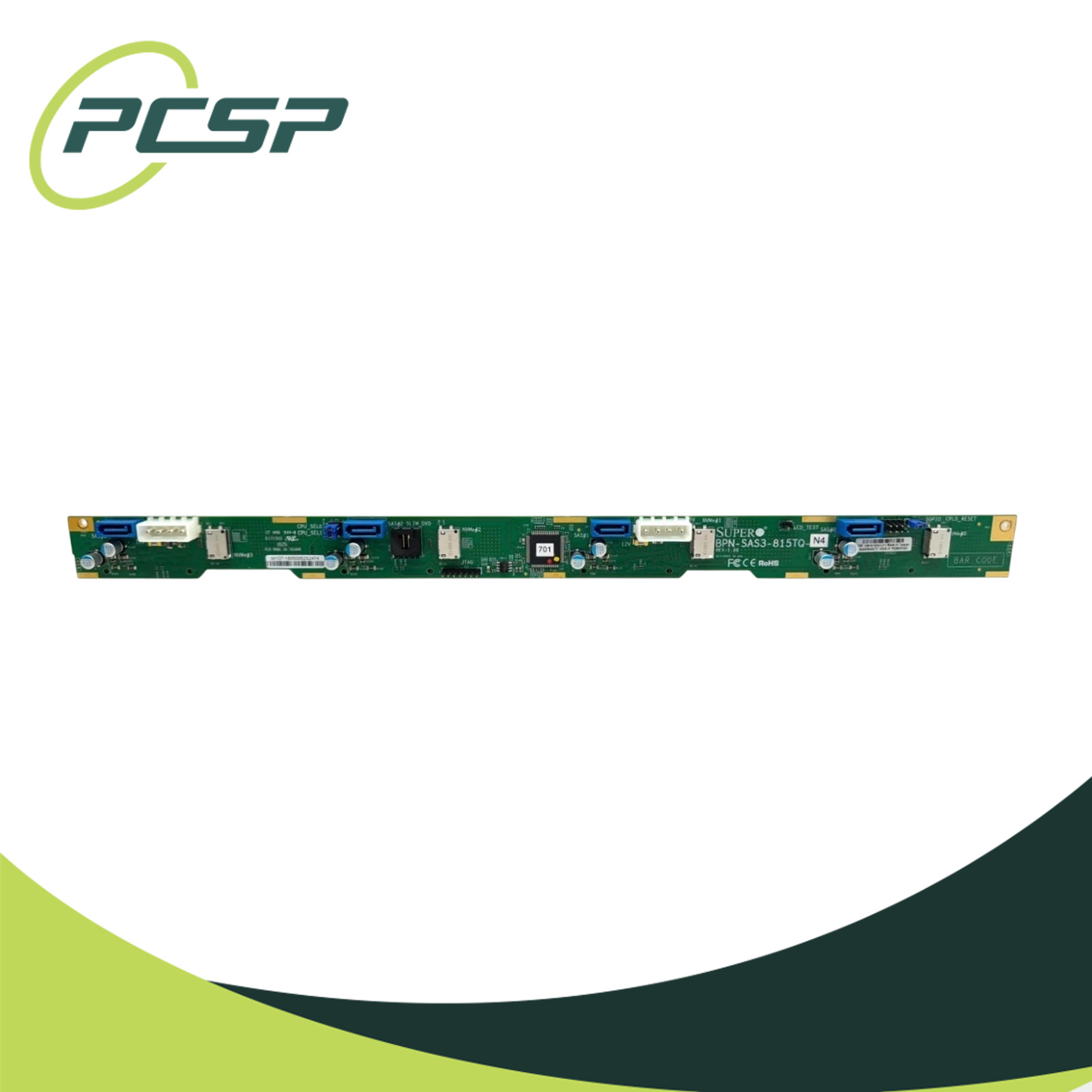 Supermicro BPN-SAS3-815TQ-N4 4-Bay LFF NVMe SAS SATA 12Gb/s Backplane