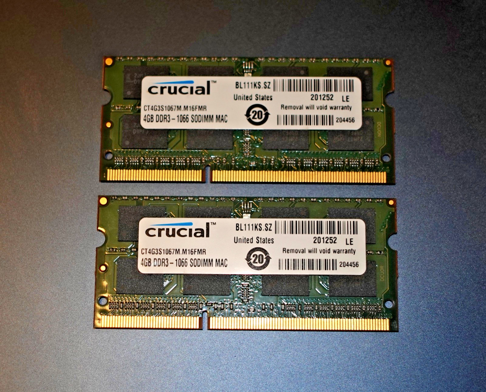 Crucial 8GB Kit (4GBx2) DDR3 1066 MHZ Laptop Notebook Memory 