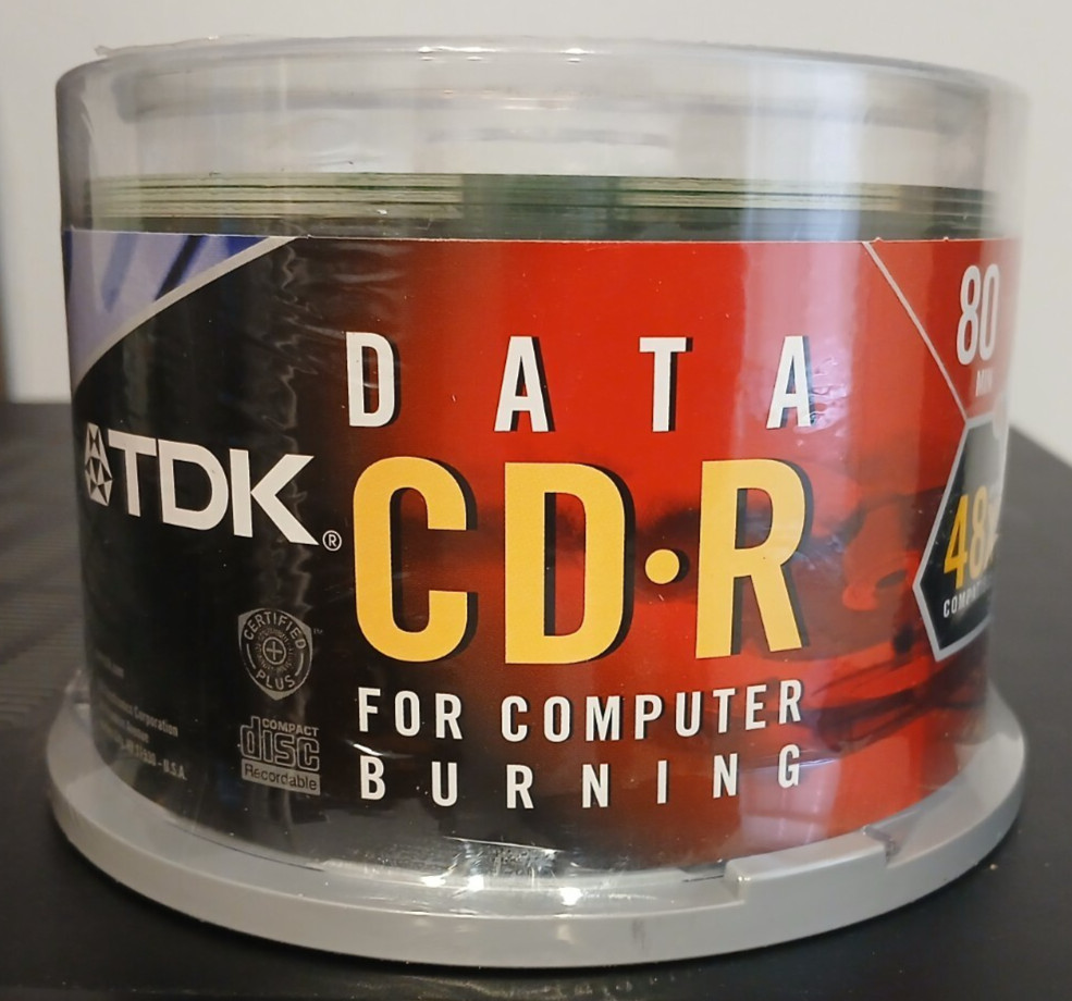 New factory Sealed-TDK 50 Pack CD-R - 80 Minute - 700 MB - 48x