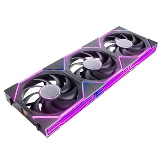Nyota Ultra 120mm PC Case Fan - Space 3 Pack-120mm Black-Reverse Blade