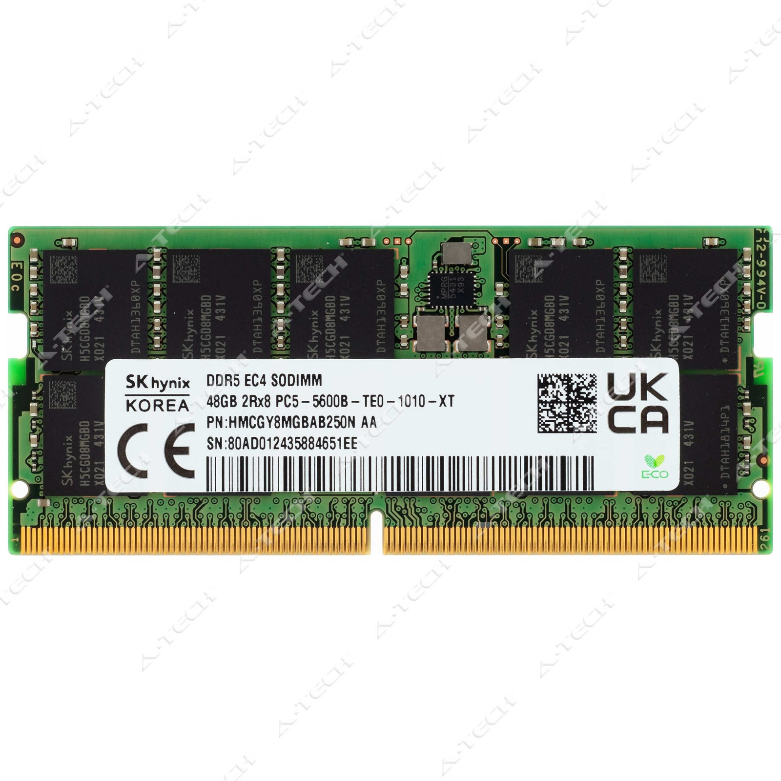 Hynix 48GB DDR5-5600 PC5-44800 2Rx8 EC4 UDIMM Server Memory RAM HMCGY8MGBAB250N