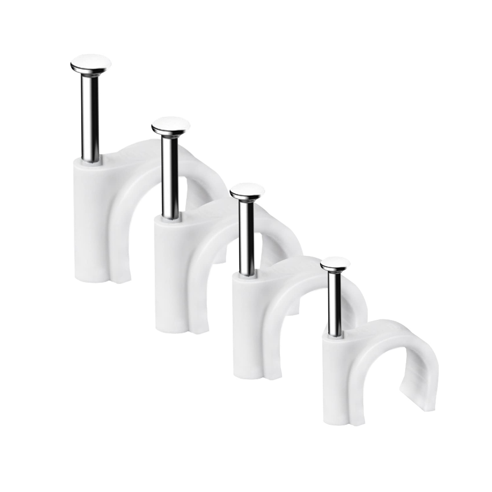 400 Pcs Cable Clips Set - 4 Sizes (4mm, 6mm, 8mm, 10mm)