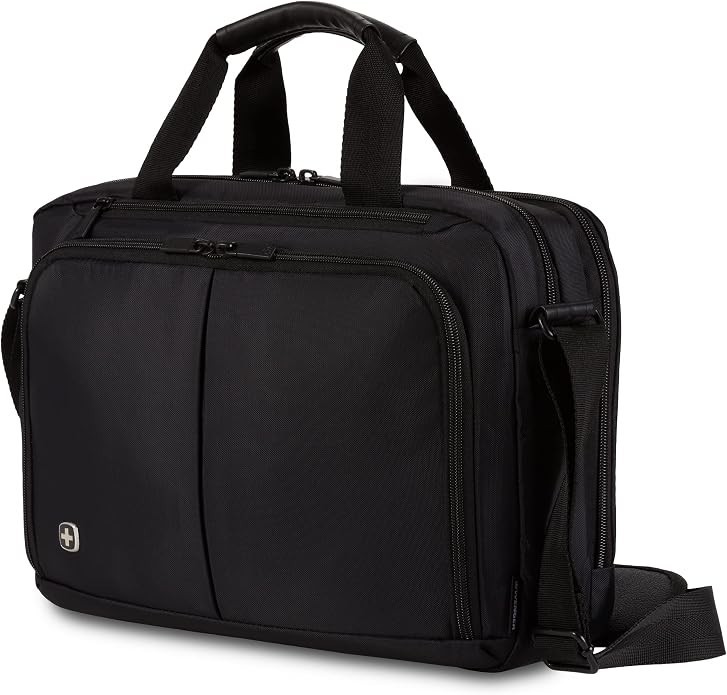 WENGER 14in Laptop Briefcase with Tablet Pocket Black Padded Interior *NEW*