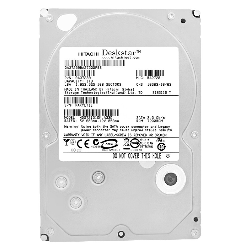Hard Drive Hitachi 1Tb HDS721010KLA330 32Mb Cache 7200Rpm Sata II 3.5" Inch