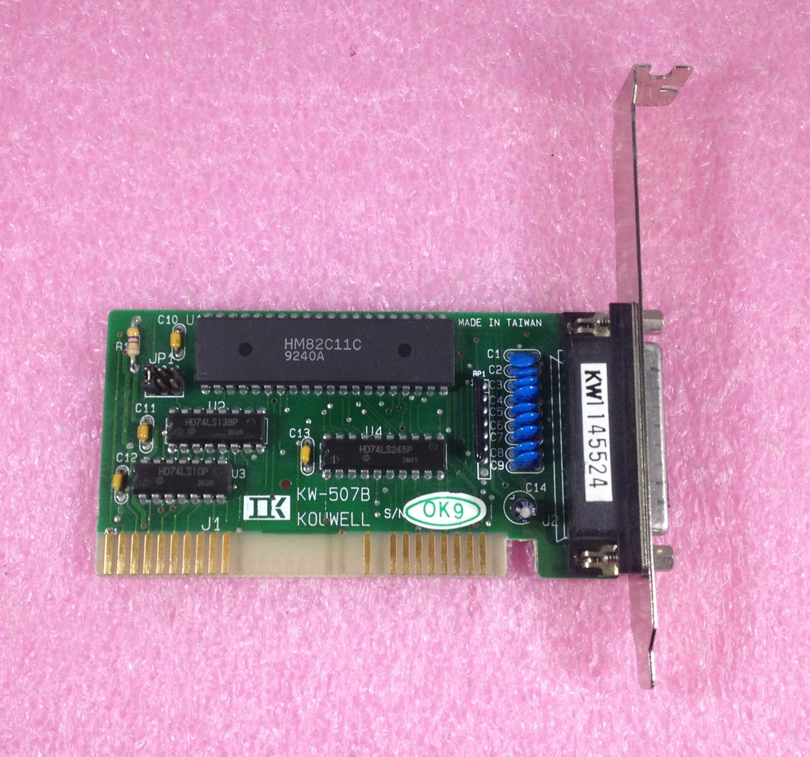 VINTAGE KOUWELL KW-507B  8-BIT ISA PARALLEL CARD WITH DB25  CONNECTOR