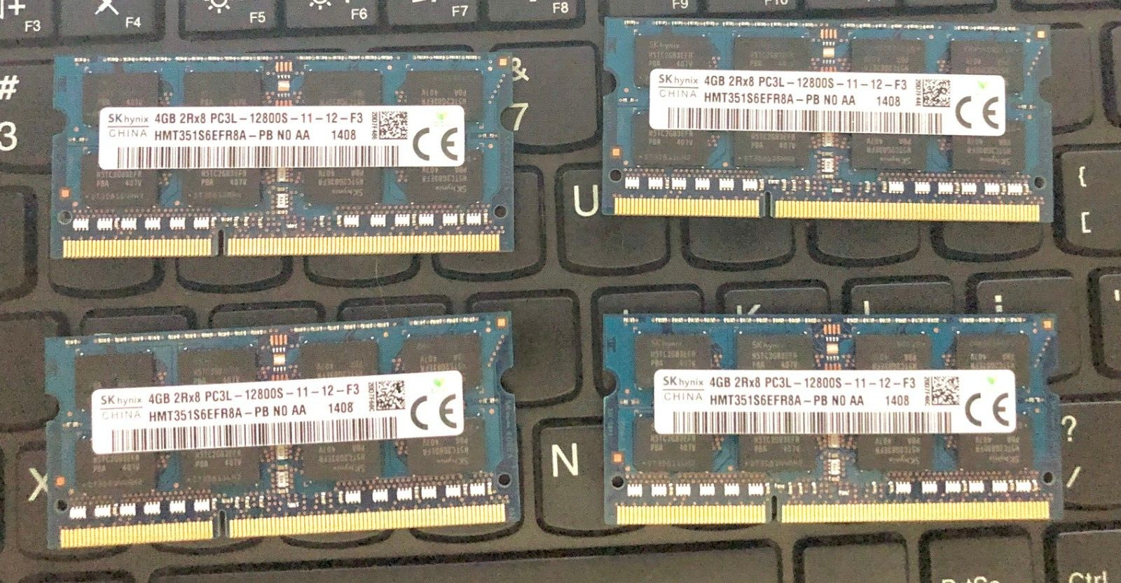 --  QTY 4. SK HYNIX 4GB 2Rx8 PC3L-12800S-11-12-F3 RAM Laptop Memory