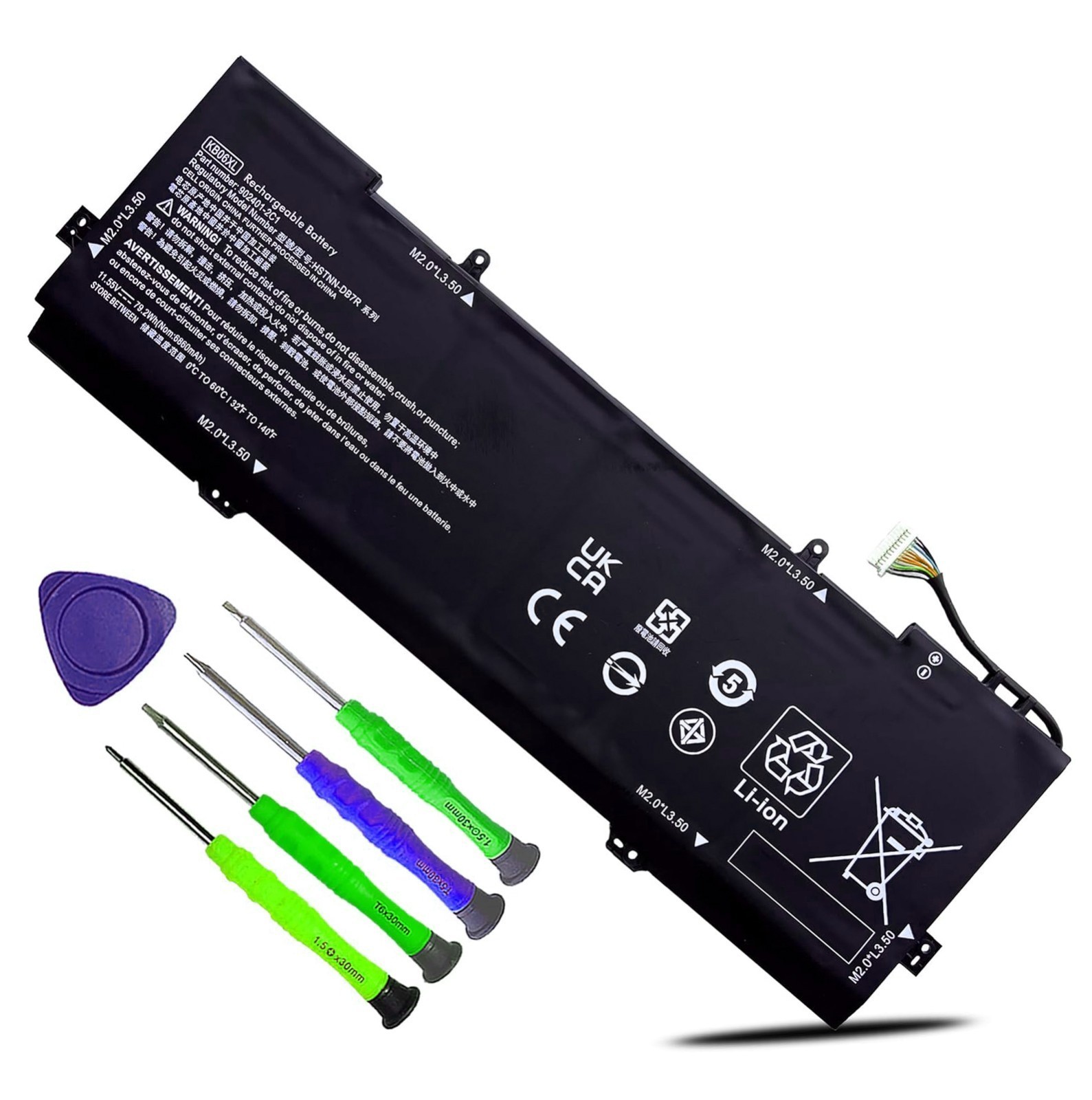 REPLACEMENT KB06XL 902499-856 BATTERY FOR HP SPECTRE X360 15-BL 11.55V 79WH उ