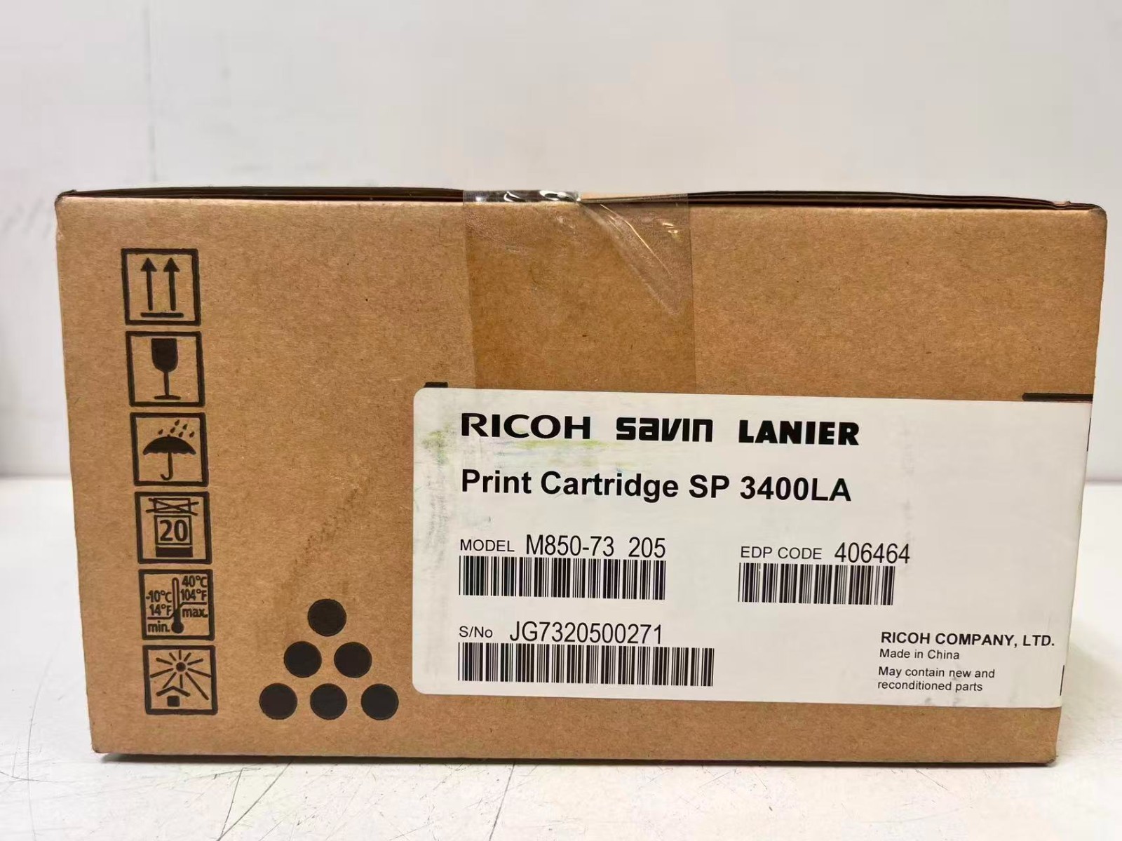 Genuine Ricoh SP 3400LA OEM Black Print Cartridge 406464 Model M850-00 702
