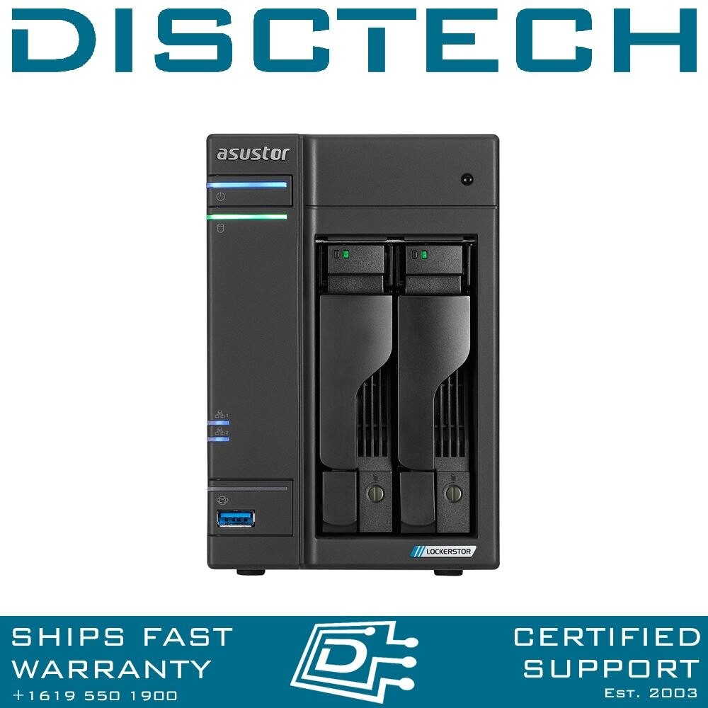 Asustor 20TB Nimbustor 2 Gen 2 AS6702T 2-bay SATA NVMe NAS System