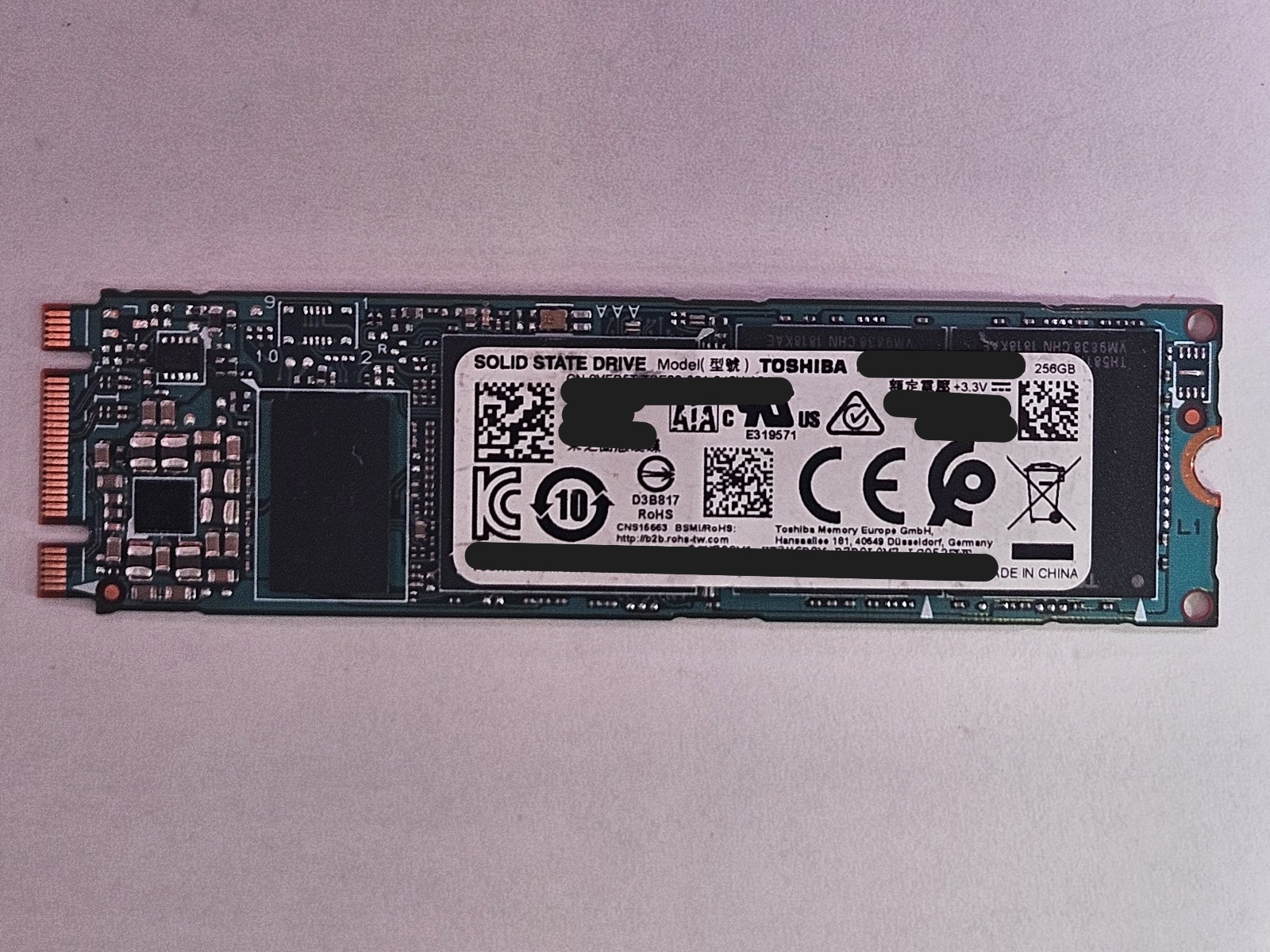Toshiba 256 GB Internal M.2 SSD Fully Tested 80-99% Health