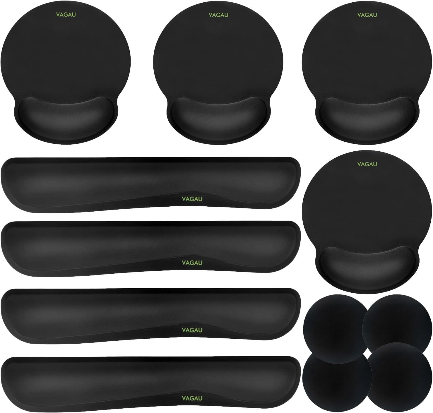 VAGAU Ergonomic Premium Memory Foam Keyboard and Mouse Wrist Rest Pads Set
