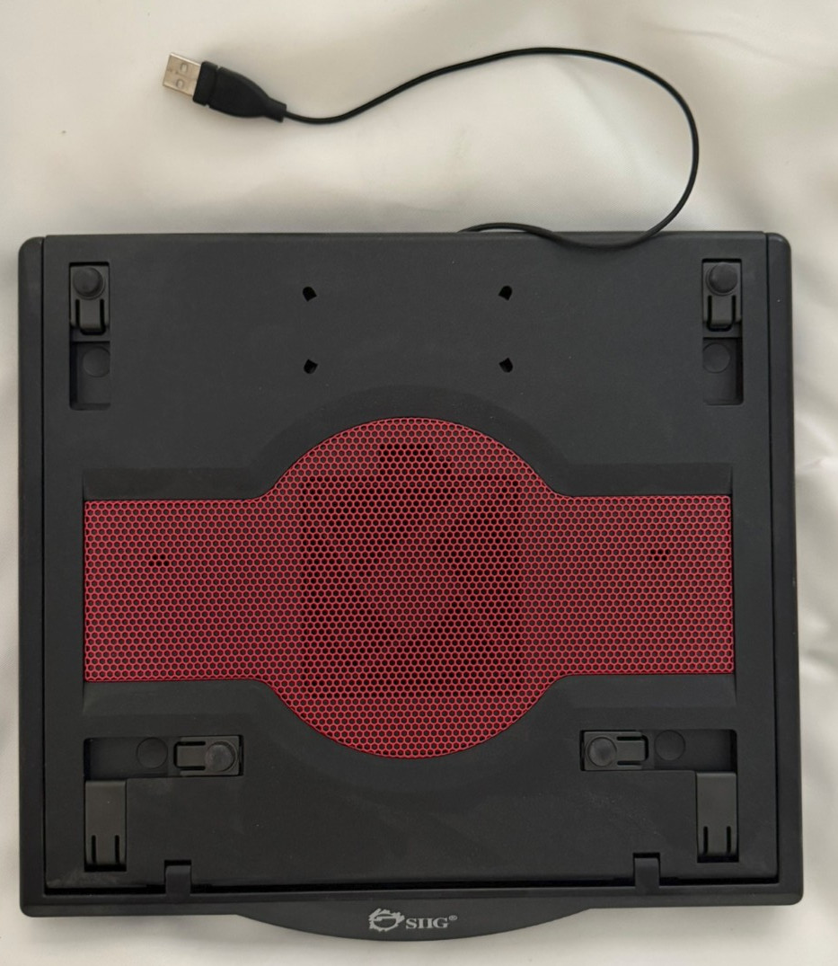 Siig Silent Tilt Notebook Cooler 360 Degree Swivel Tilt Notebook Laptop Cooler