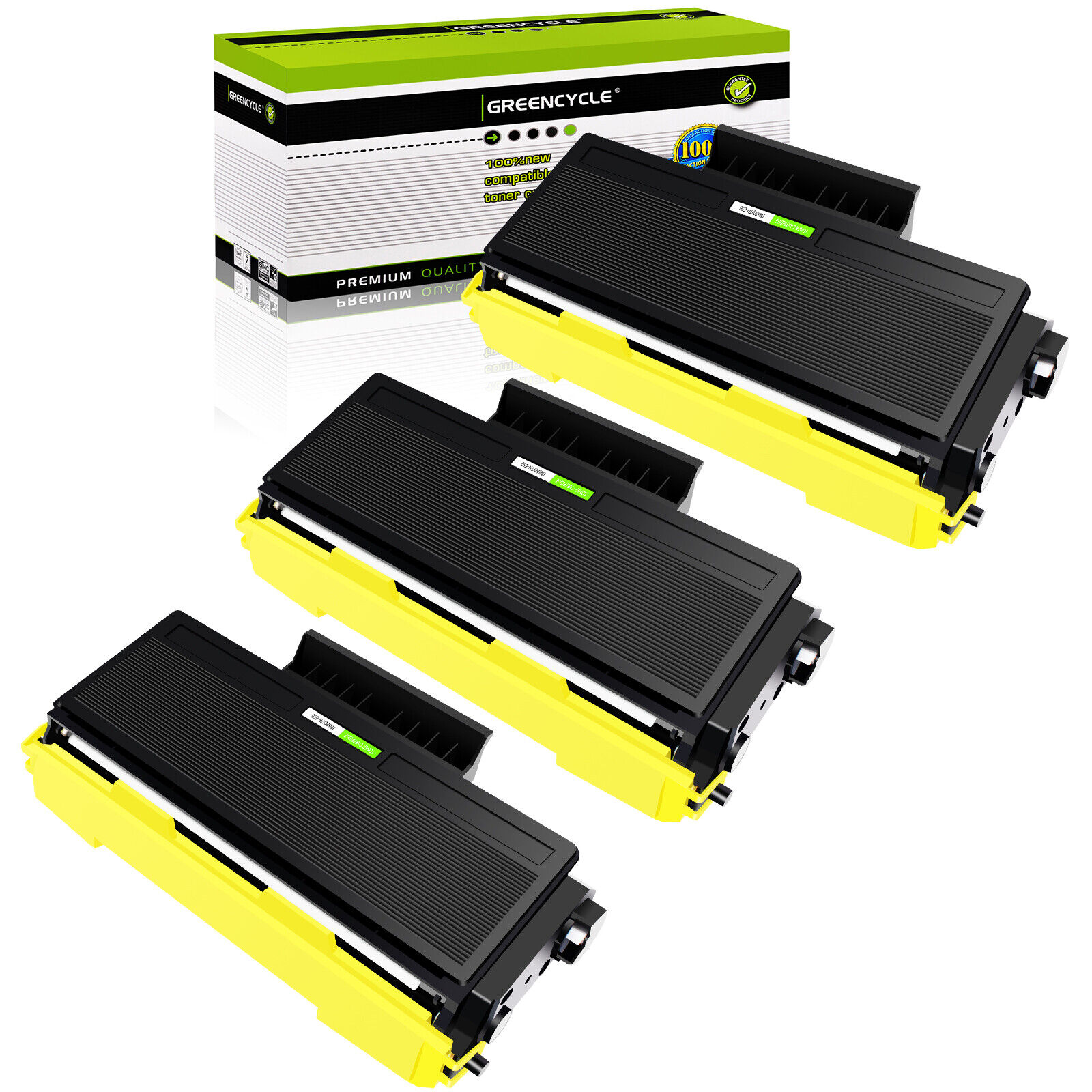 3PK High Yield TN650 Toner Cartridge For Brother MFC-8480DN 8890DW HL-5370DW