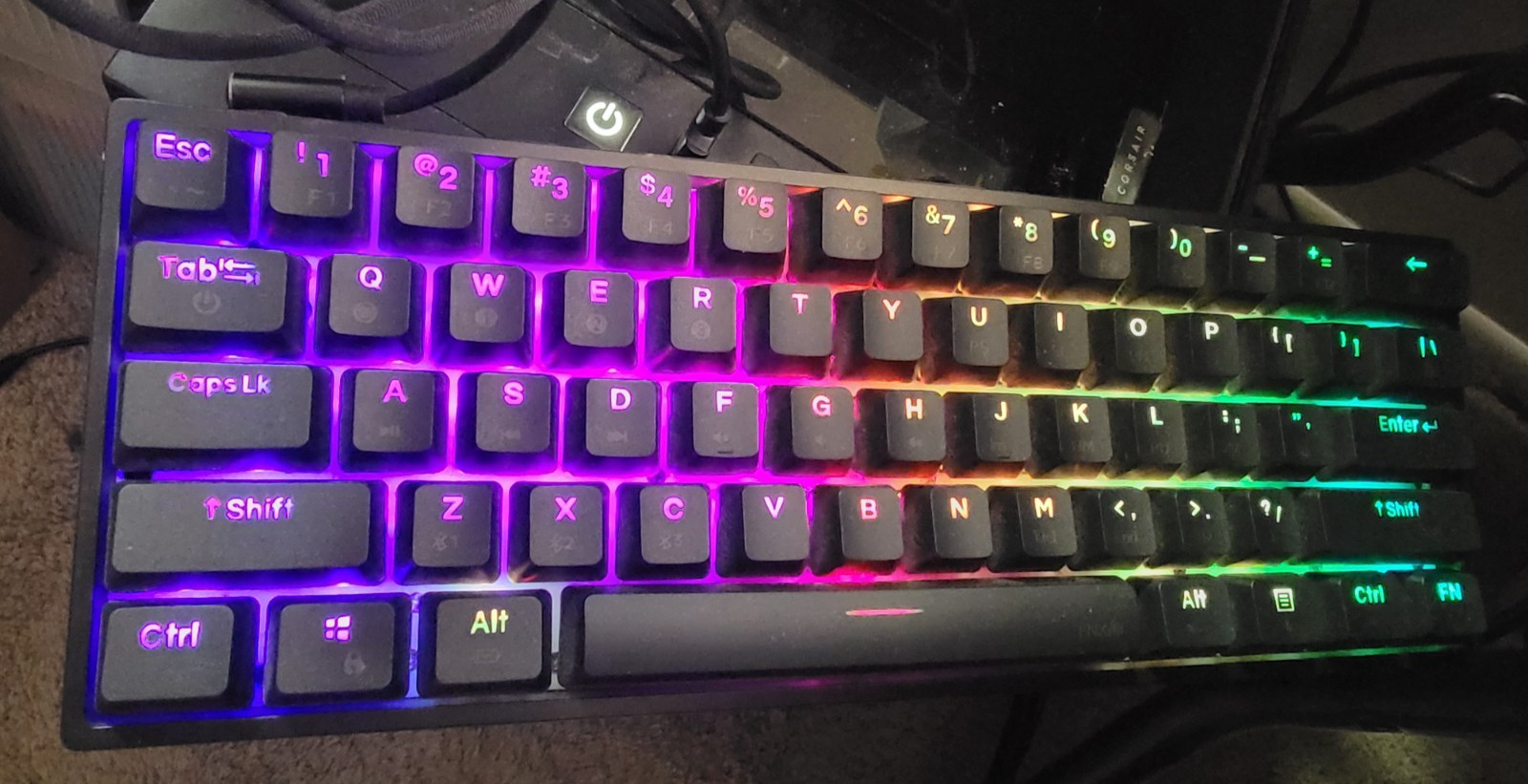 KEMOVE DK61 RGB Mechanical Gaming Wireless Bluetooth Keyboard 60% 61-Key USED