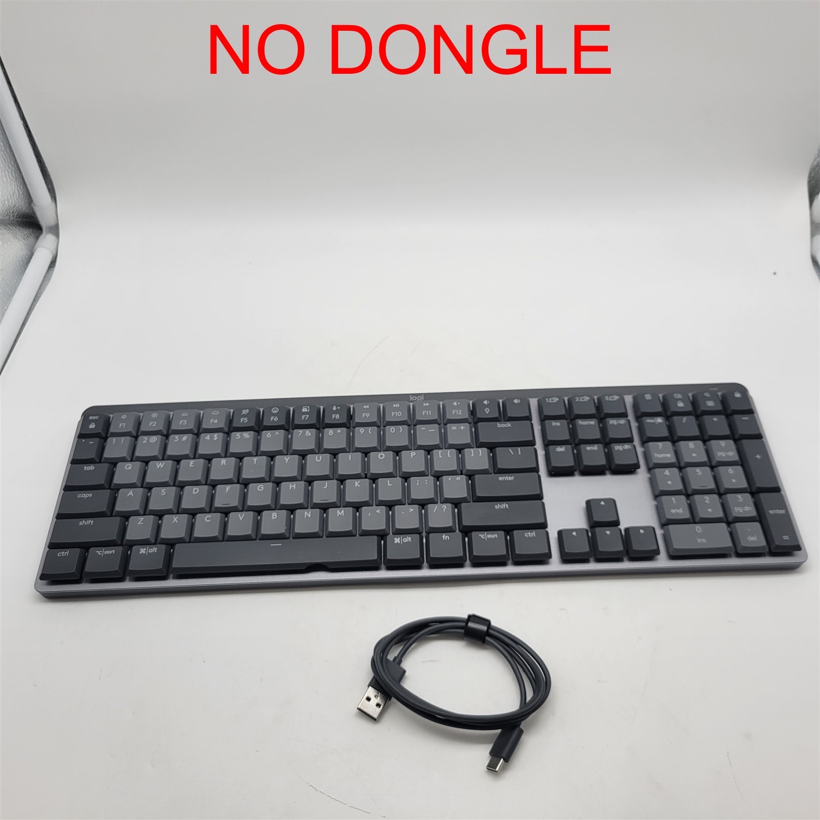 Logitech MX Mechanical Wireless Illuminated Keyboard, Graphite *NO DONGLE*
