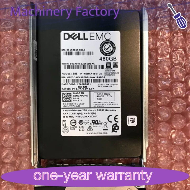 New KCT7J 0KCT7J Dell EMC Micron MTFDDAK480TDS 480GB 6Gbps SATA 2.5" SSD G14 KIT
