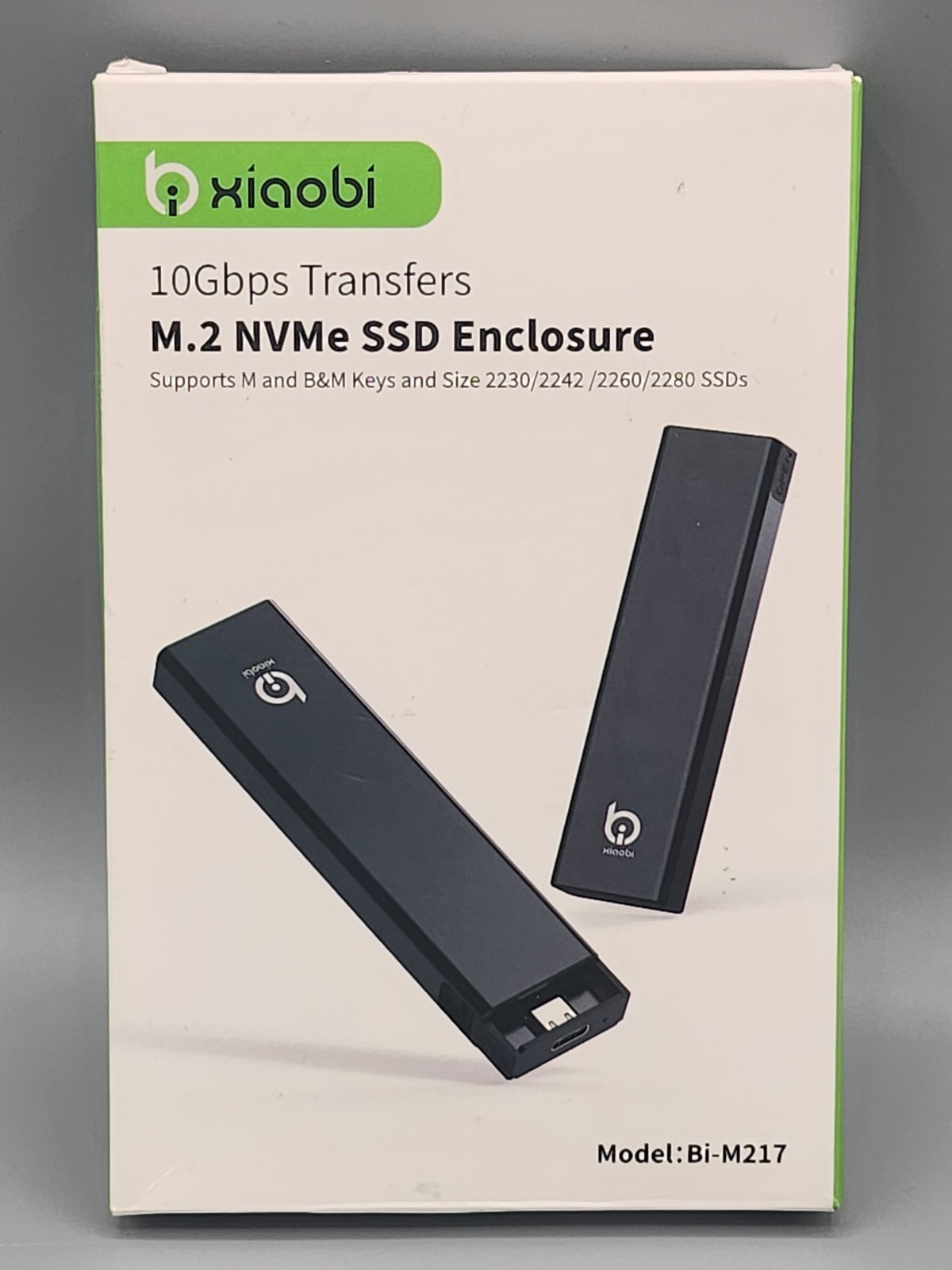 M.2 NVMe SSD Enclosure Tool-Free USB 3.2 Gen 2 External Hard Drive Case PC