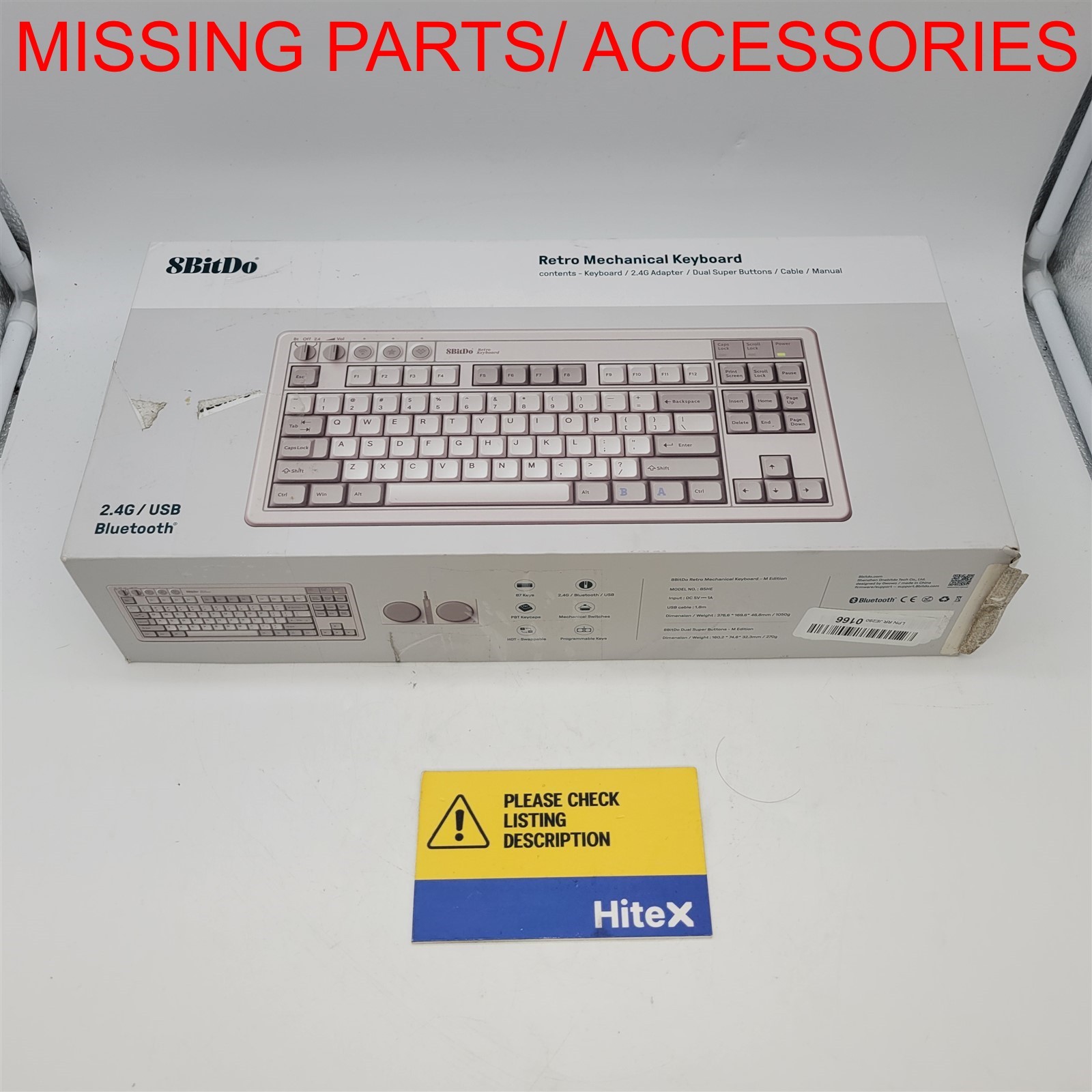 8BitDo Retro Mechanical Keyboard, Gaming - M Edition [6922621505822] *READ*