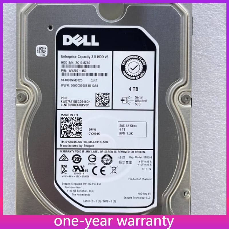 DELL 0YXG4K YXG4K 4TB 3.5" SAS hard drive ST4000NM0025 hard drive