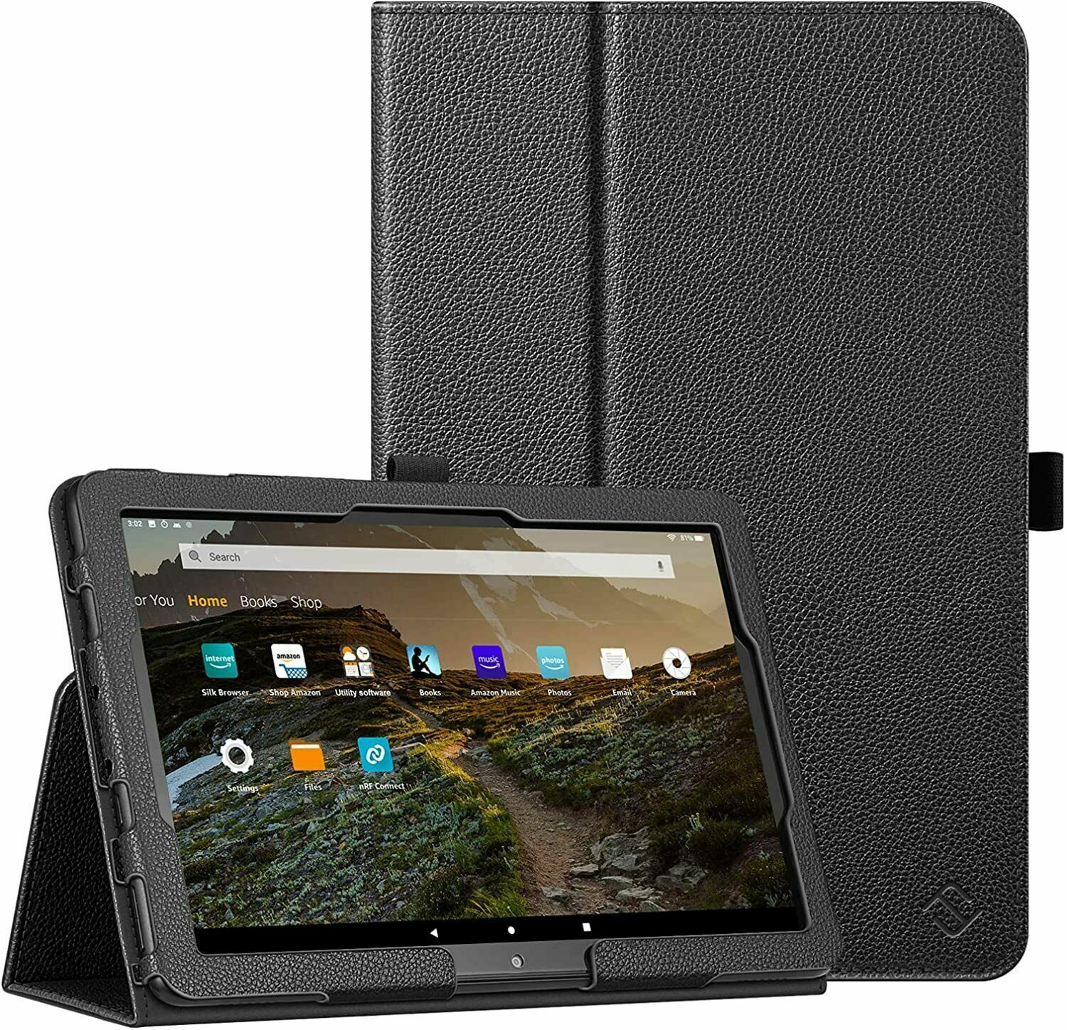 Folio Case for Amazon Fire HD 10 (13th/11th Generation) Slim Fit Standing Cover