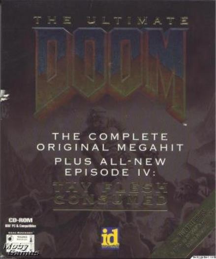 The Ultimate Doom 1 PC CD original action monster gun shooter game + extra flesh