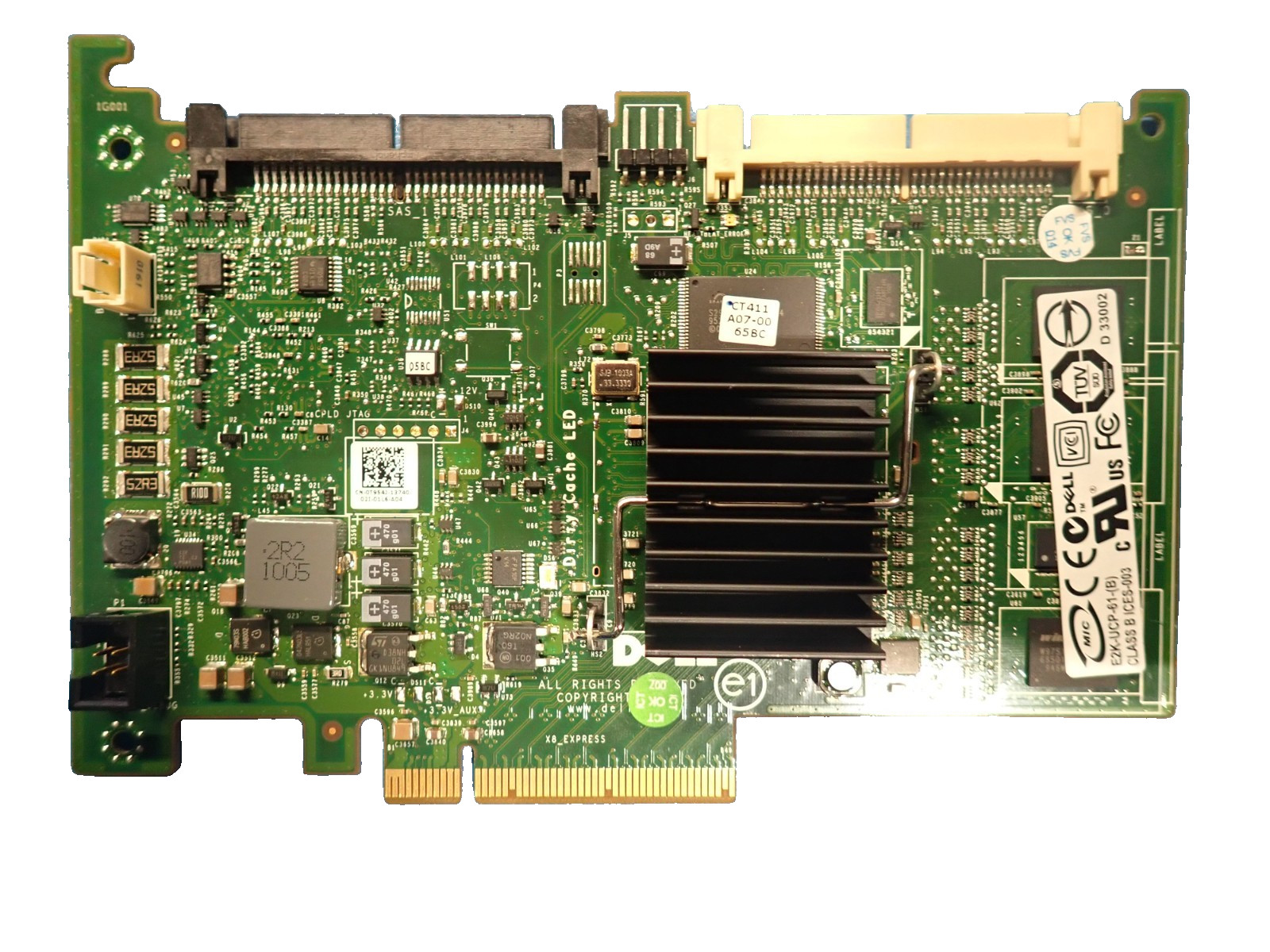 Lot of 6 Dell 0T954J PowerEdge R510 R610 R710 Internal SAS SATA RAID Controller