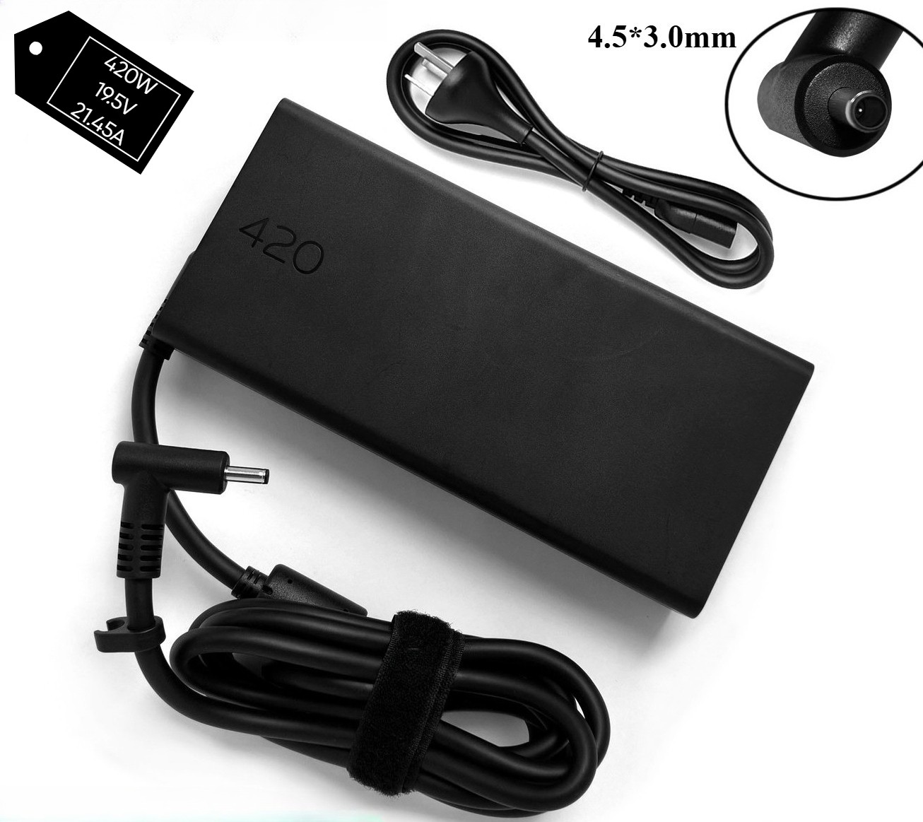 Original HP 420W AC Adapter Laptop Charger 4.5*3.0mm Tip Power Supply