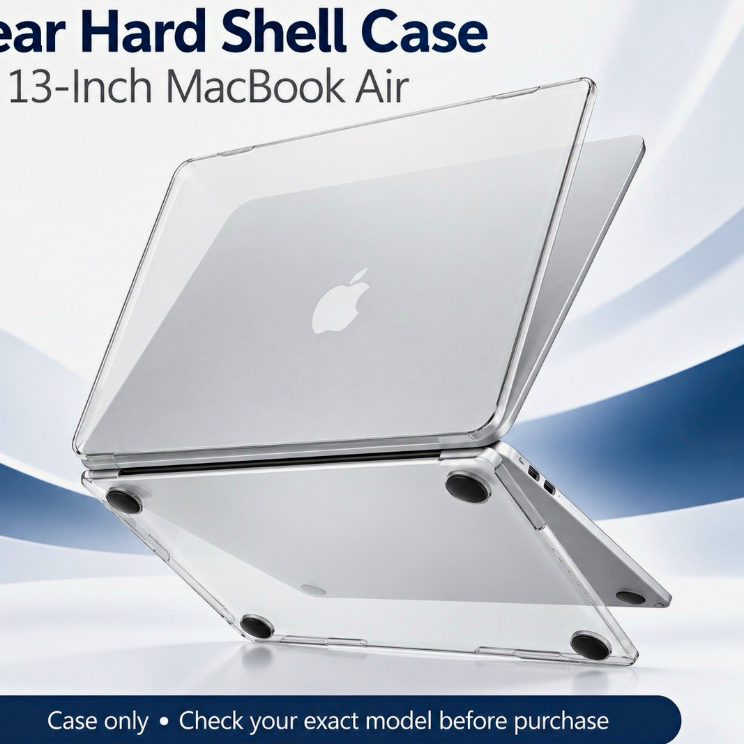 ProCase Clear Rigid Plastic Hard Shell Case for 13 in Apple MacBook Air