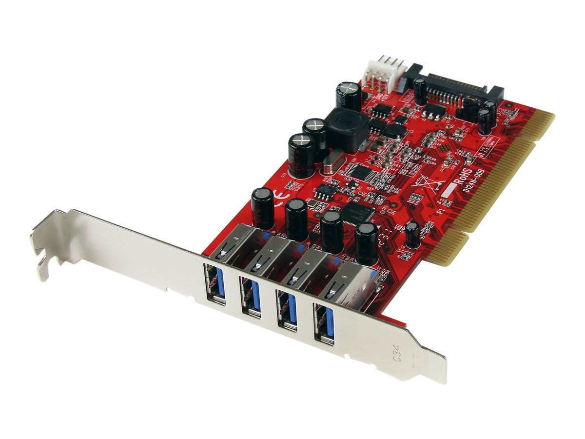 Startech 4 Port PCI SuperSpeed USB 3.0 Adapter Card with PCIUSB3S4