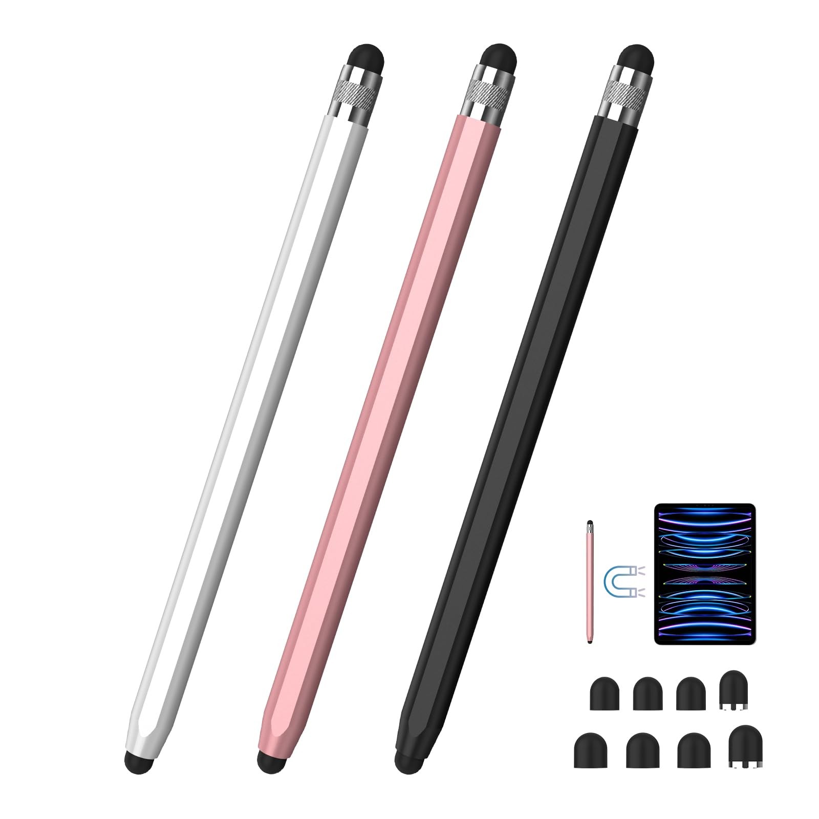Stylus Pens for Touch Screens, 2-in-1 Magnetic Stylus Pen High Precision & Se...